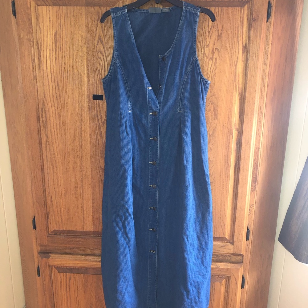 Blue Denim Sleeveless Dress